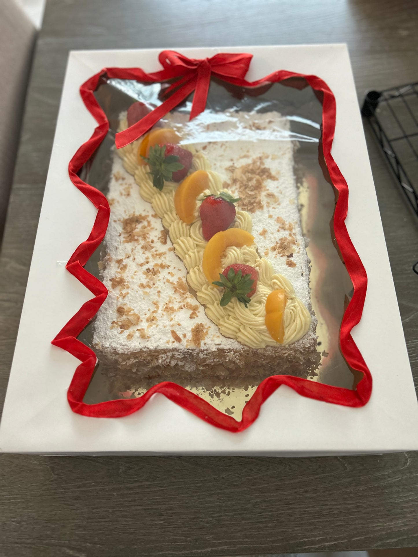 Pastry cream milhojas