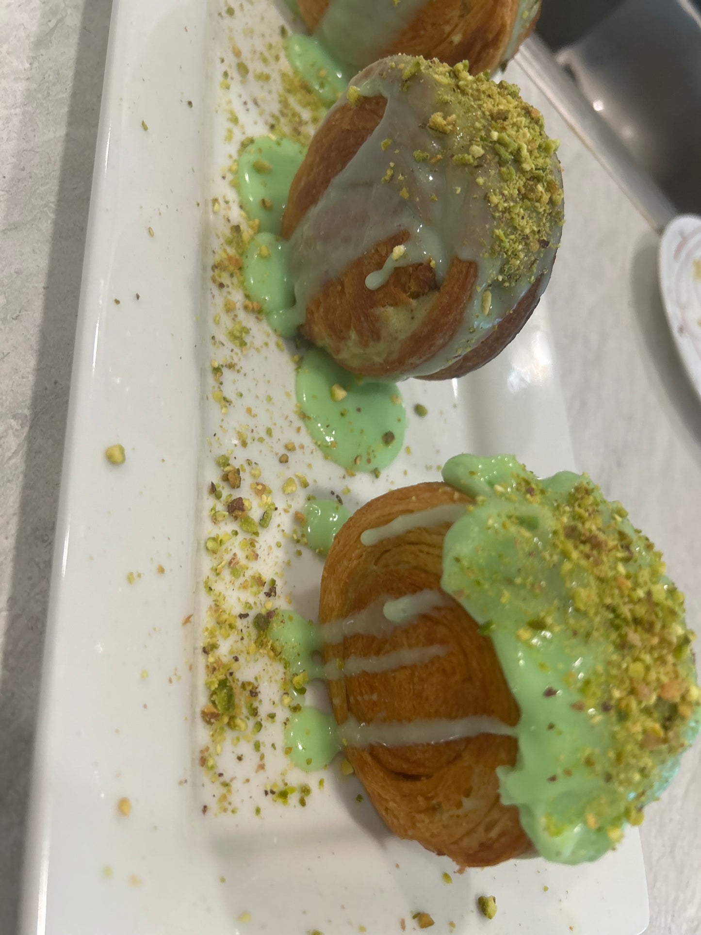 Pistachio New York roll.