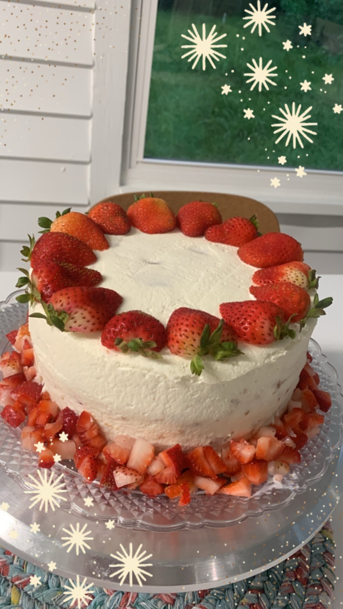 Strawberry trea leches cake
