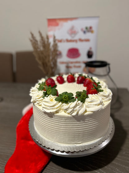 Strawberries cake