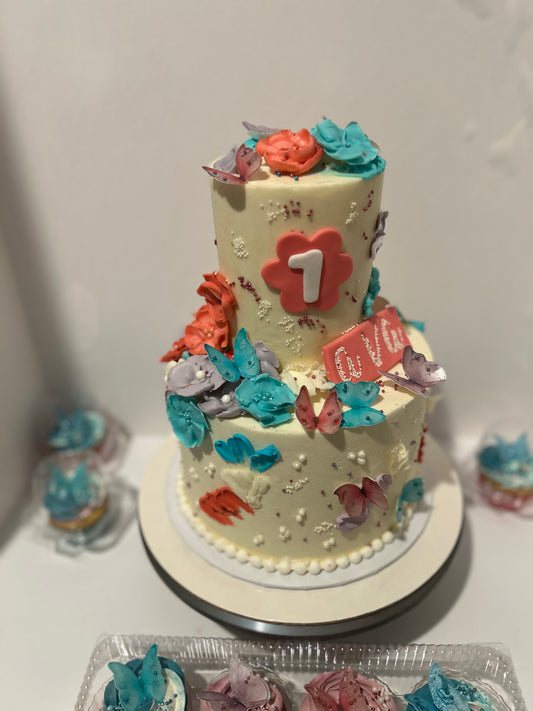 Flutter fly cake
