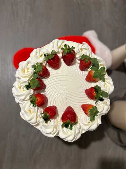 Strawberries cake