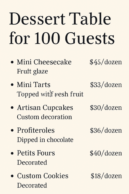 Themed Dessert table for Anniversaries.( Does not include decoration)